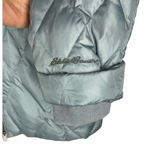 Eddie Bauer Down Puffer Mid Length Jacket Removable Hood Women’s Quilted Coat - Picture 3 of 9